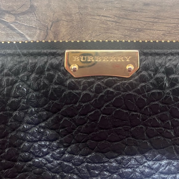 Burberry Wallet Leather Black Round - Picture 4 of 9